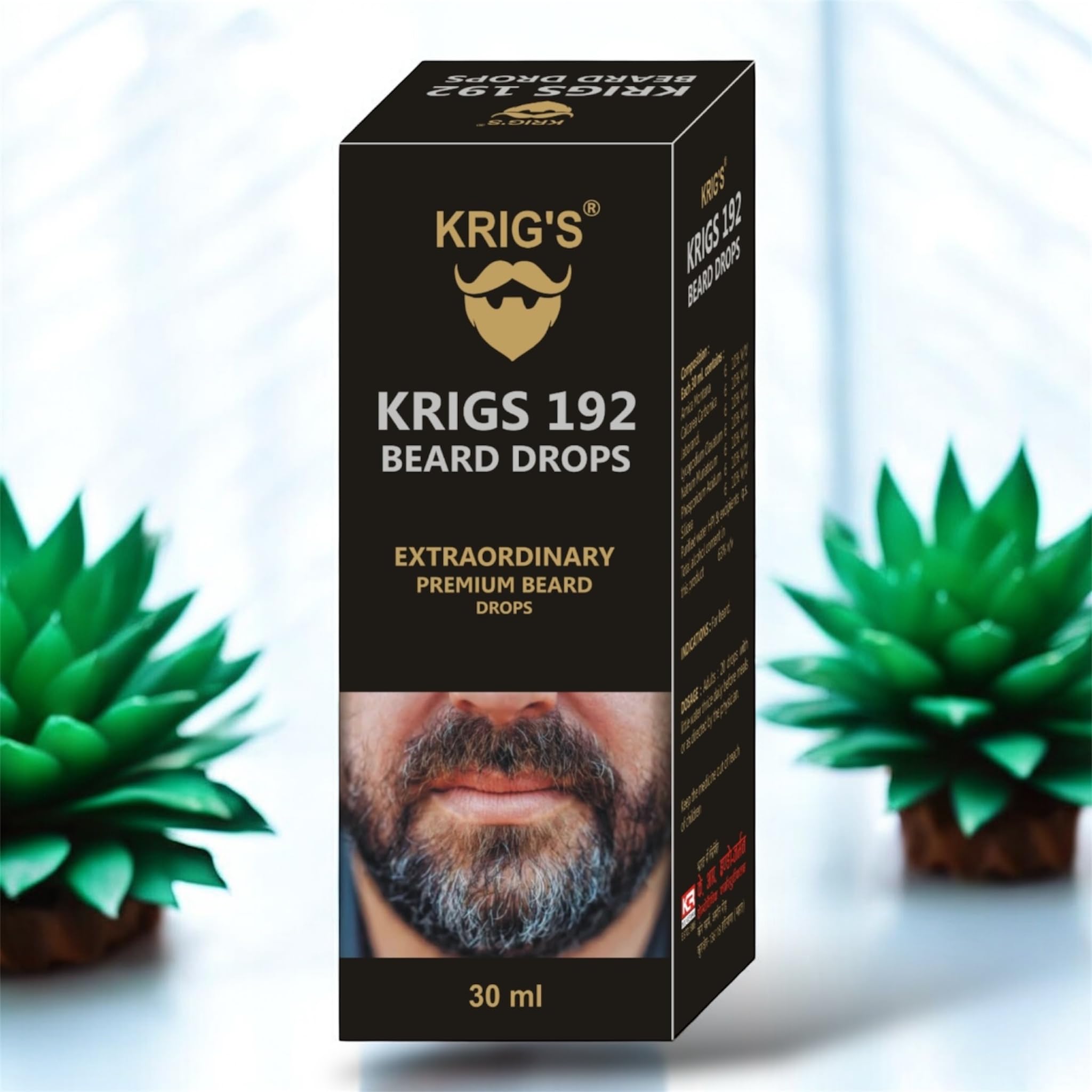 KRIG'S 192 Beard Drops - Extraordinary Premium Beard Drops With Goodness Of Arnica & Jaborandi - 30ml Bottle-image-12
