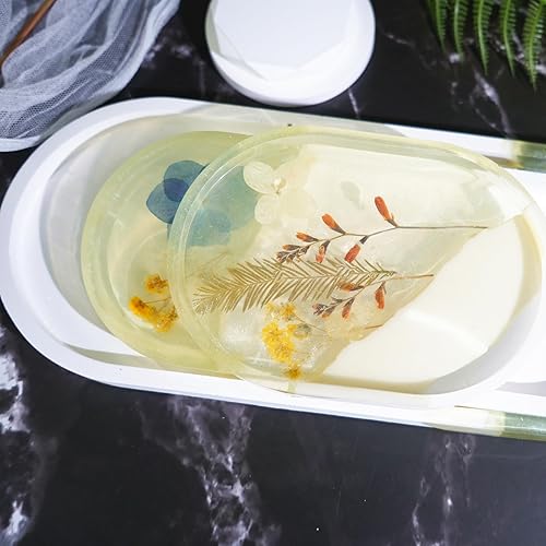 Miniatura 5 de Juego de 5 moldes ovalados de resina de 12 pulgadas, 10 pulgadas, 9 pulgadas, 7 pulgadas, 5.7 pulgadas para resina epoxi, soporte para joyas,