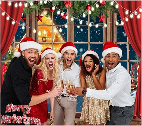 Miniatura 3 de Alltten Fondos de Navidad de 10 x 10 pies para fotografía de dibujos animados de Navidad, fondo de fotografía de dibujos animados en interiores,