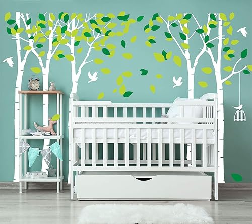 Miniatura 10 de Calcomanía de pared de árbol de la selva gigante para pared, vinilo extraíble, arte mural para habitación de los niños, guardería, dormitorio, sala