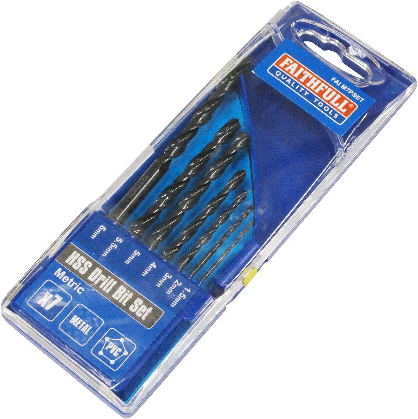 Faithfull Hss Drill set (7) 1.56.0MM Drill Bit Sets