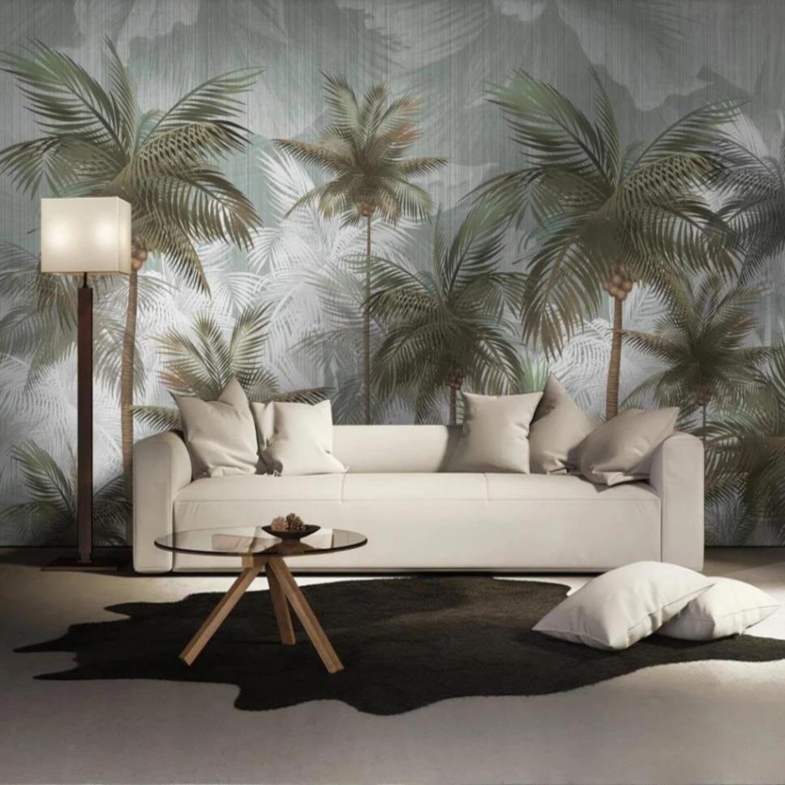 Papier peint 3D bois mural ILIYA pour masquer un mur dégradé de salon ou chambre