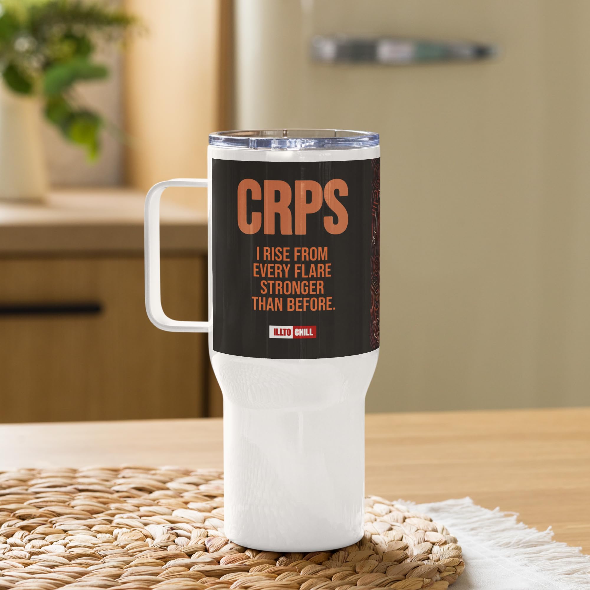 Kubek Termiczny CRPS z Uchwytem, Prezent dla Społeczności CRPS