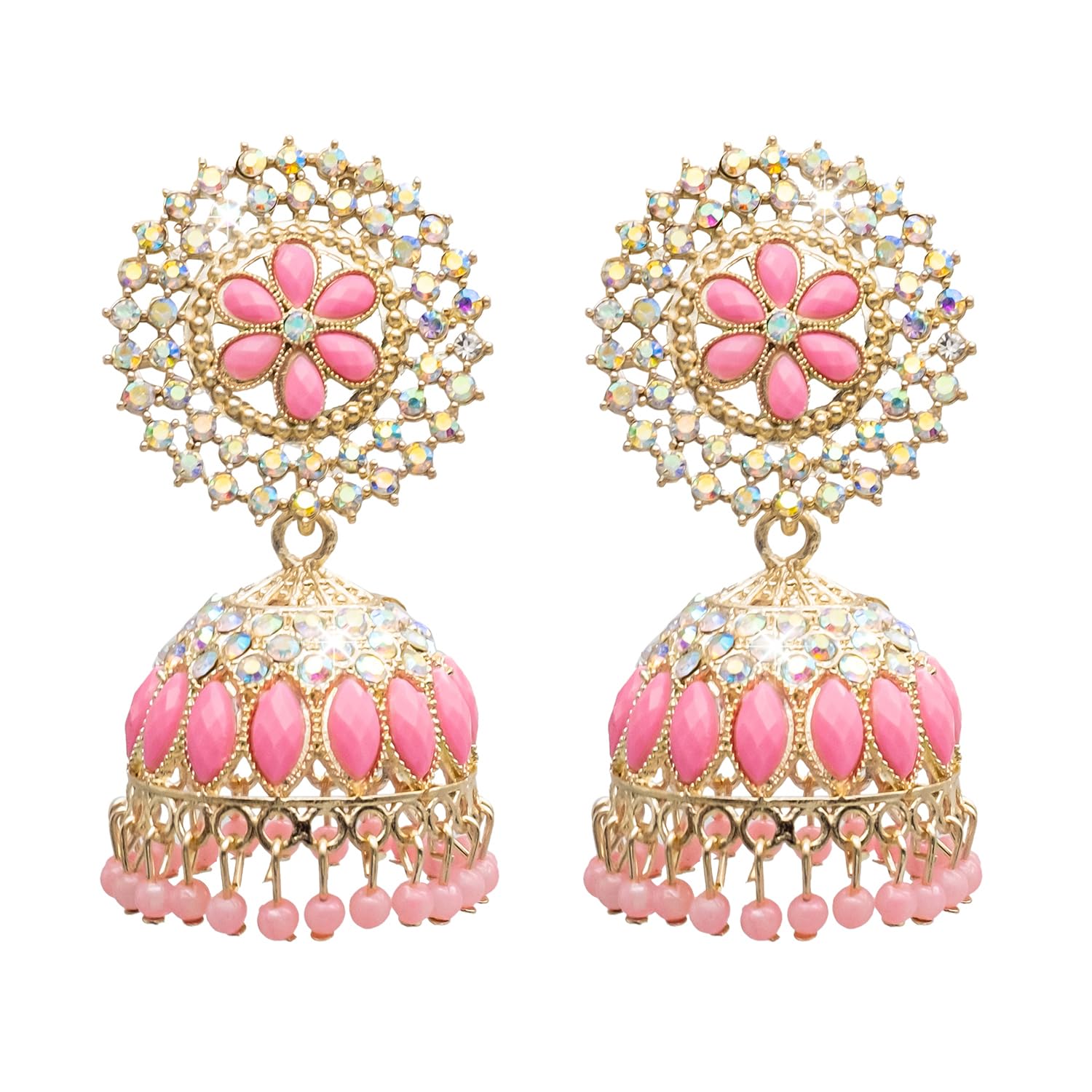 See full amazon price history chart for Shining Jewel Traditional Indian Gold Plated Light Pink Polki CZ, Crystal Studded Jhumka Earring For Women - Light Pink (SJE_71_LP) Shining Jewel Traditional Indian Gold Plated Light Pink Polki CZ, Crystal Studded Jhumka Earring For Women - Light Pink (SJE_71_LP) (B0CSSGL3CQ) Amazon Price History, Amazon Price Tracker