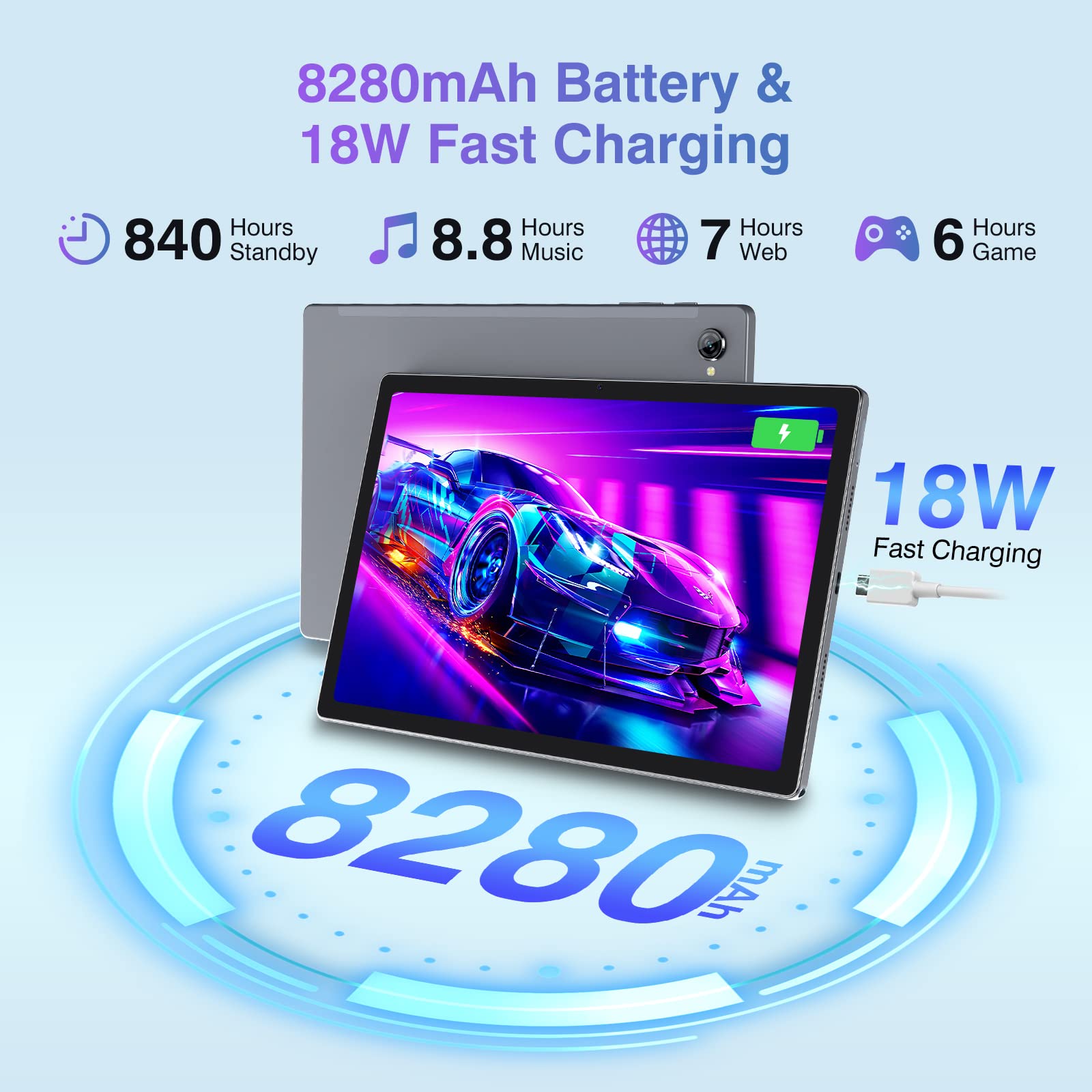10.5 inch Tablet PC, Blackview Tab 15 Pro Android 12 Tablets, 14GB