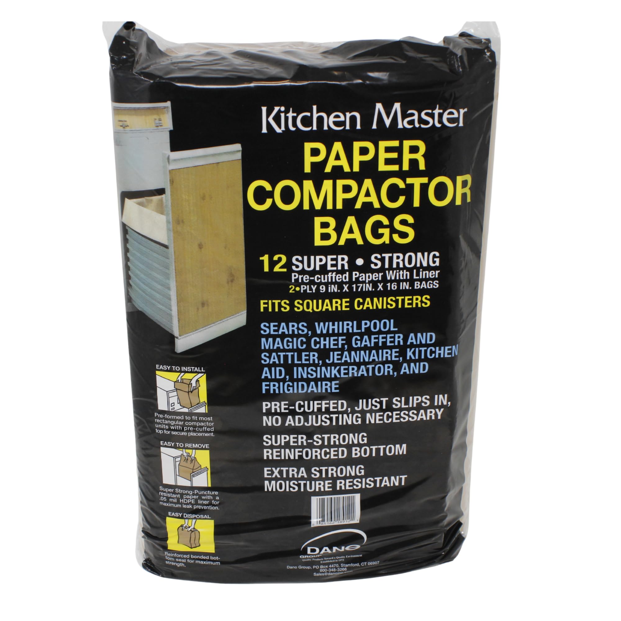 MONDE BAGS USA 2800 12PK Paper Compact Bag