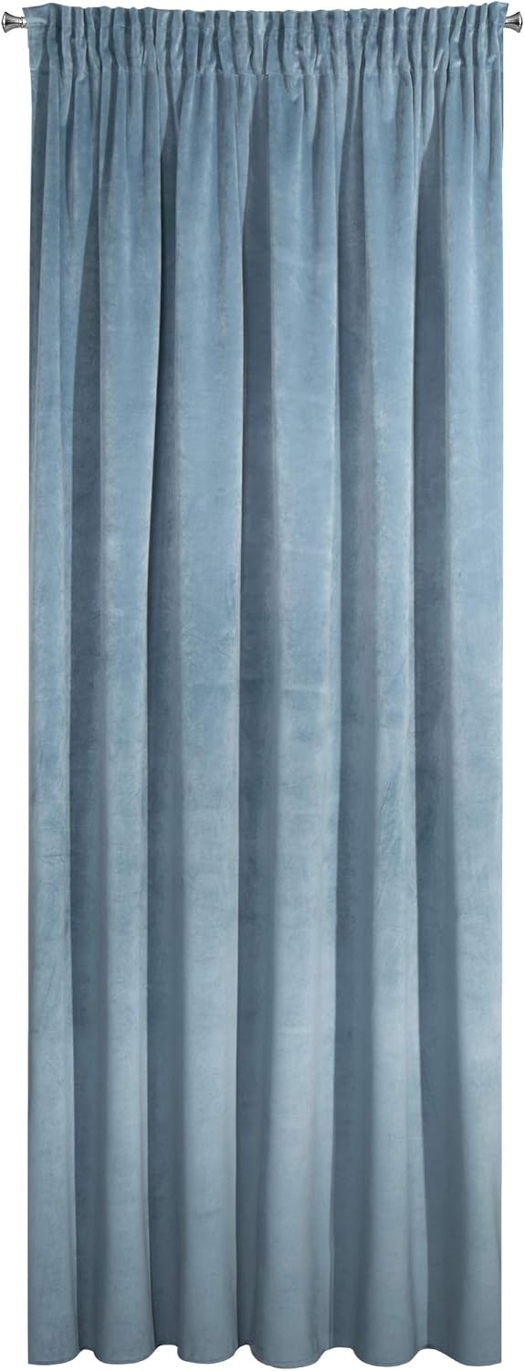 Eurofirany Soft Plain Opaque Velvet Curtain with Rufflette Tape For Rail, 1 Unit - Image 4