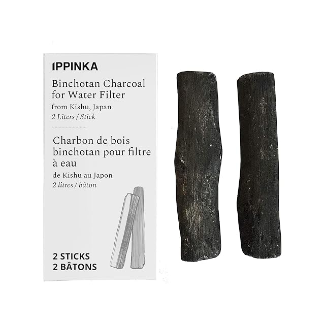 Binchotan Charcoal - Water Purifying Sticks for Great-Tasting Water from Kishu Japan - Each Stick Filters up to