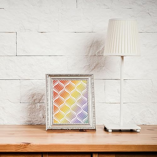 Miniatura 5 de Paquete de 16 plantillas geométricas de 6 x 6 pulgadas, plantillas de pintura para álbumes de recortes, azulejos de galletas, muebles, decoración de