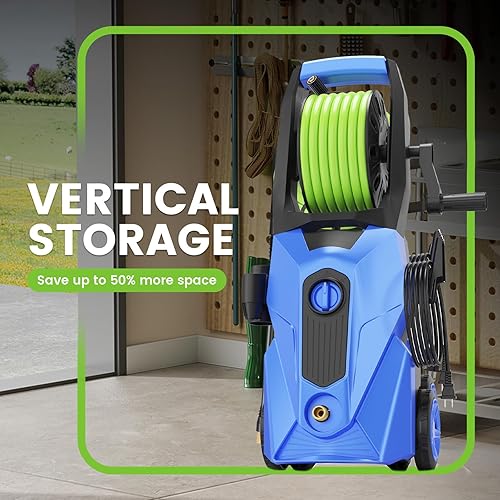 Miniatura 5 de Lavadora eléctrica a presión de 5000 PSI 2.8 GPM, funciona con manguera de presión de 33 pies, 4 boquillas y cañón de espuma, lavadoras de potencia