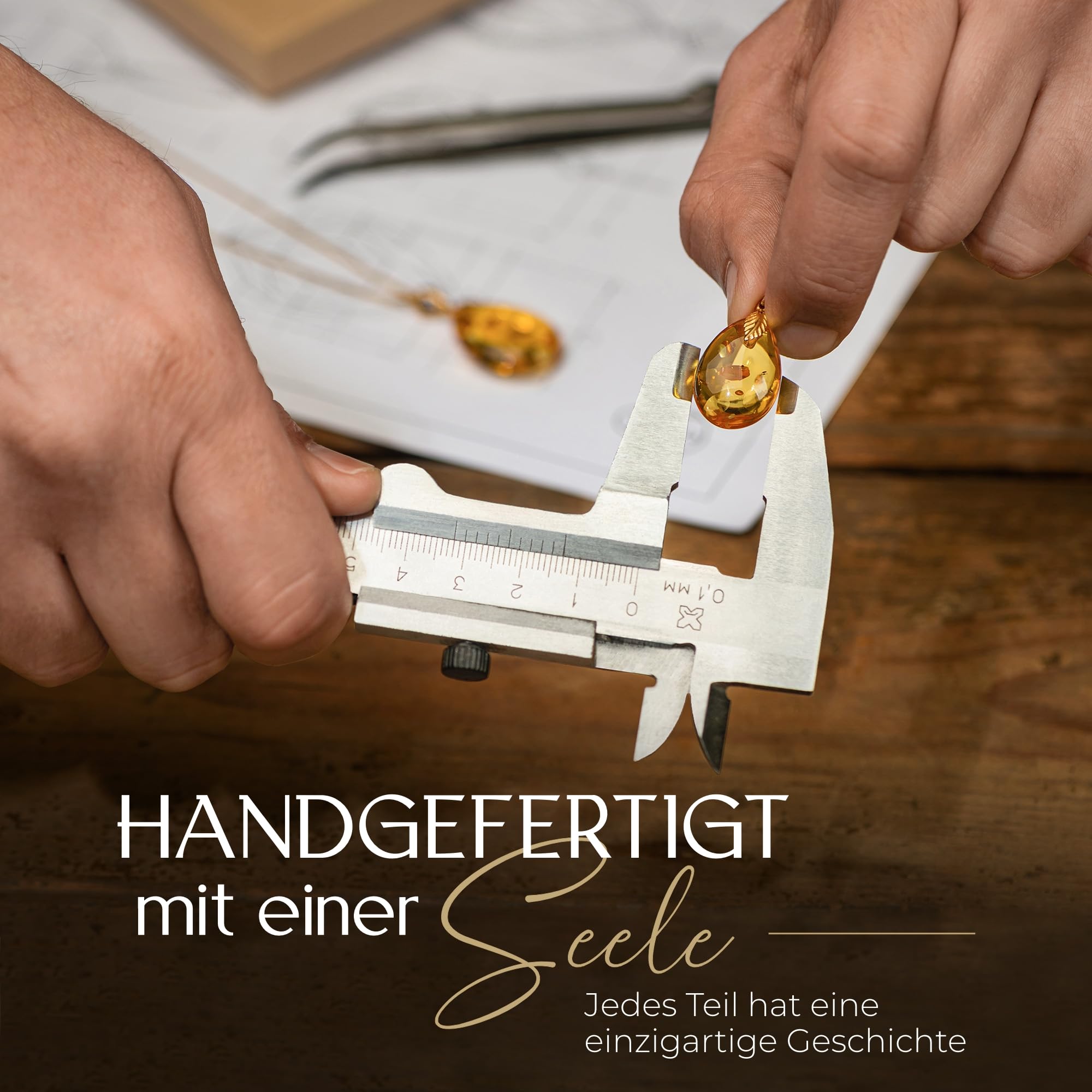 Bernstein Ohrringe - Eleganter Bernstein-Schmuck Hängend mit goldenem Fitting für Damen, Tropfenförmige Amber-Ohrringe, Damenschmuck