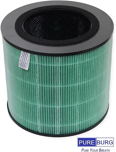Miniatura 2 de PUREBURG Filtros HEPA auténticos compatibles con AROEVE MK08W Purificador de aire, H13 de 4 etapas de filtración de carbón activado de carbón