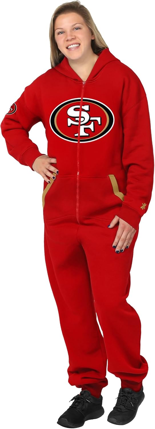 FOCO San Francisco 49ers Team Logo Klew Suit - Red - Small