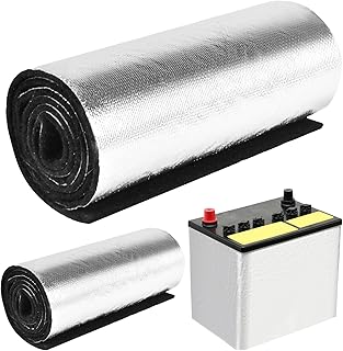 succulentlovers 2PCS 40 x 7 IN Battery Insulation Kit, Universal Car Battery Wrap, 3MM Car Batteries Insulated Blanket Thermal Heat Shield Cover for Extreme Cold & Heat Protection for Vehicle Truck RV