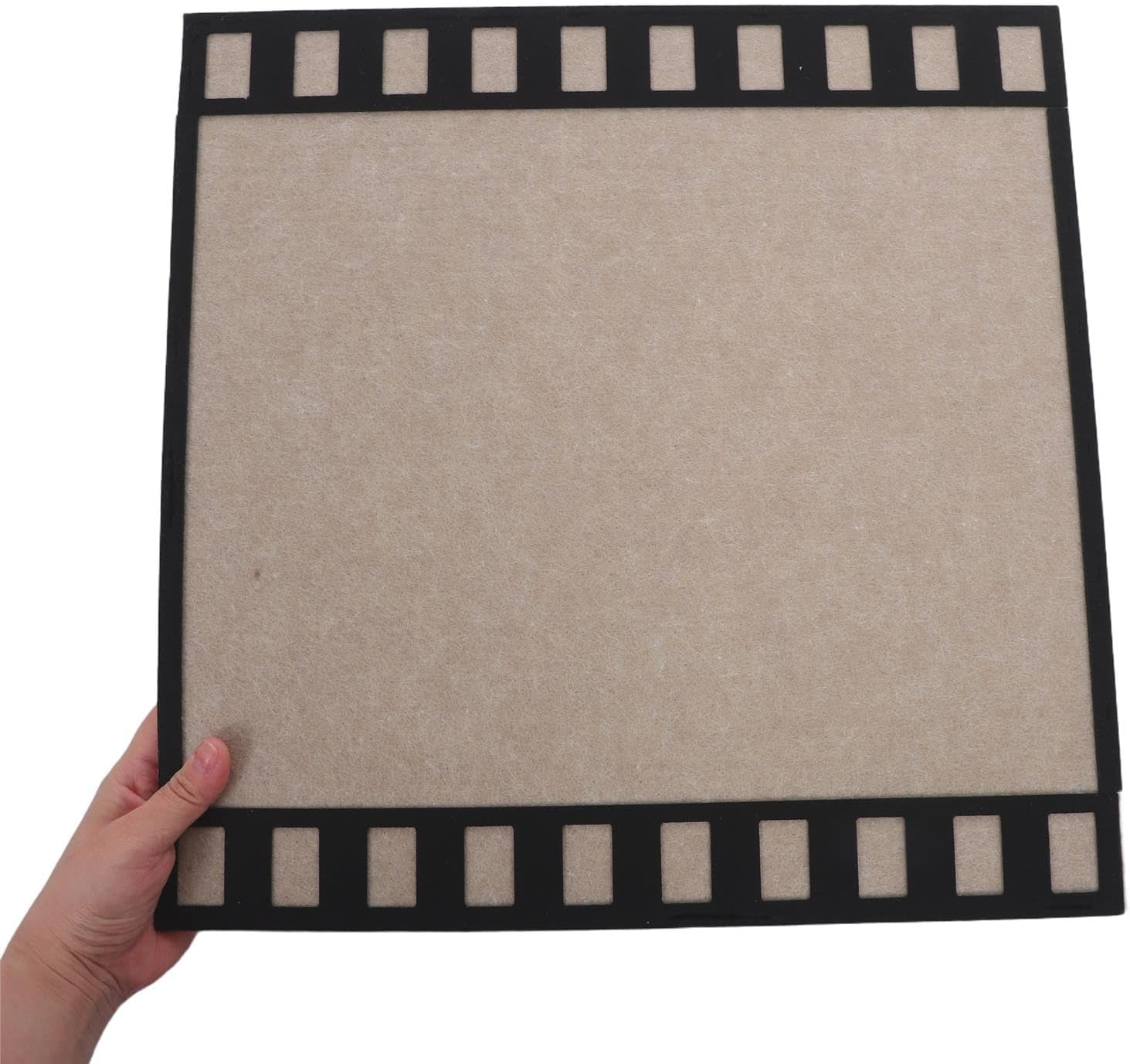 LUOZZY 2 Pcs Felt Bulletin Board with Self-Adhesive Filmstrip Mat for Home Party Decor Photo Display