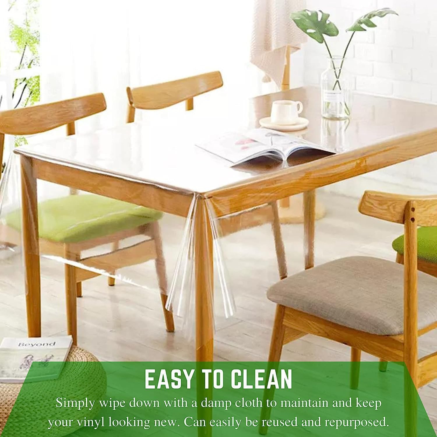 Farm Plastic Supply - Clear Vinyl Sheeting - 40 Mil - 4.5' Wide - Vinyl Plastic Sheeting, Sheet for Storm Windows, Covering, Protection, Tablecloth Protector (4.5' x 50')