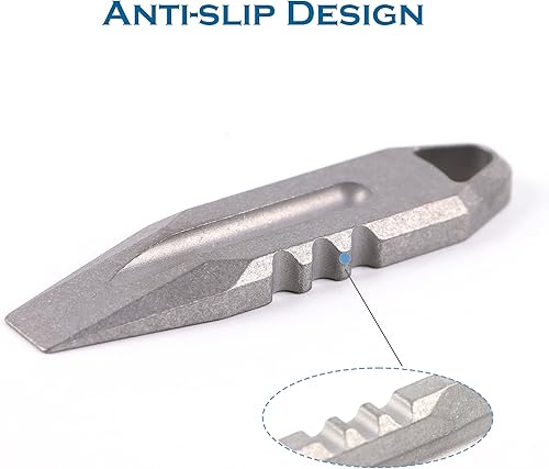 Miniatura 4 de Titanio EDC Palanca Mini Llavero Portátil (Gris)