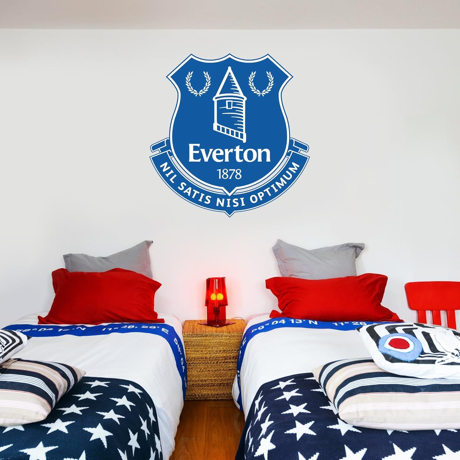 Beautiful Game Blue Everton Football Club Official Crest Wall Mural Sticker (60Cm)