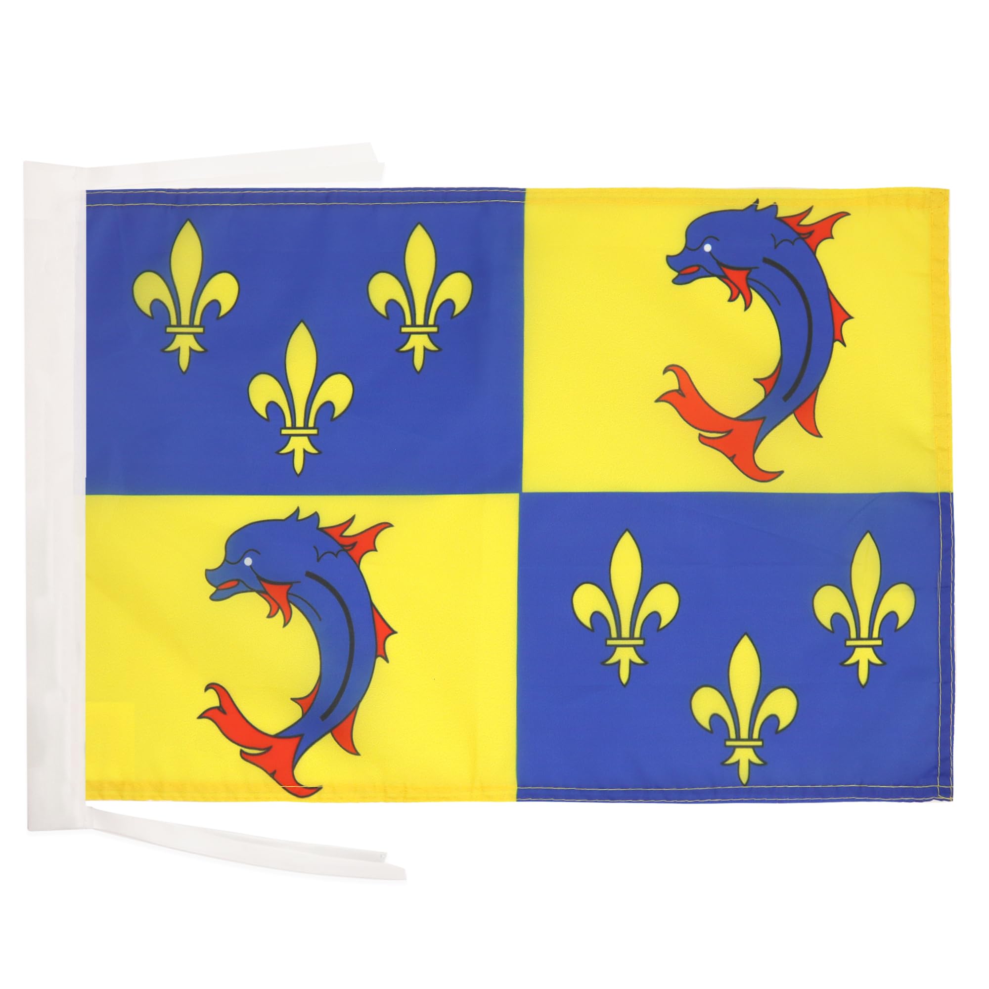 AZ FLAG - French Province of Dauphiné Flag - 18'' x 12'' - 100% Polyester France province Small Banner with Two Cords - Fade Resistant - Vivid Colors - 18x12 in - 45x30 Cm