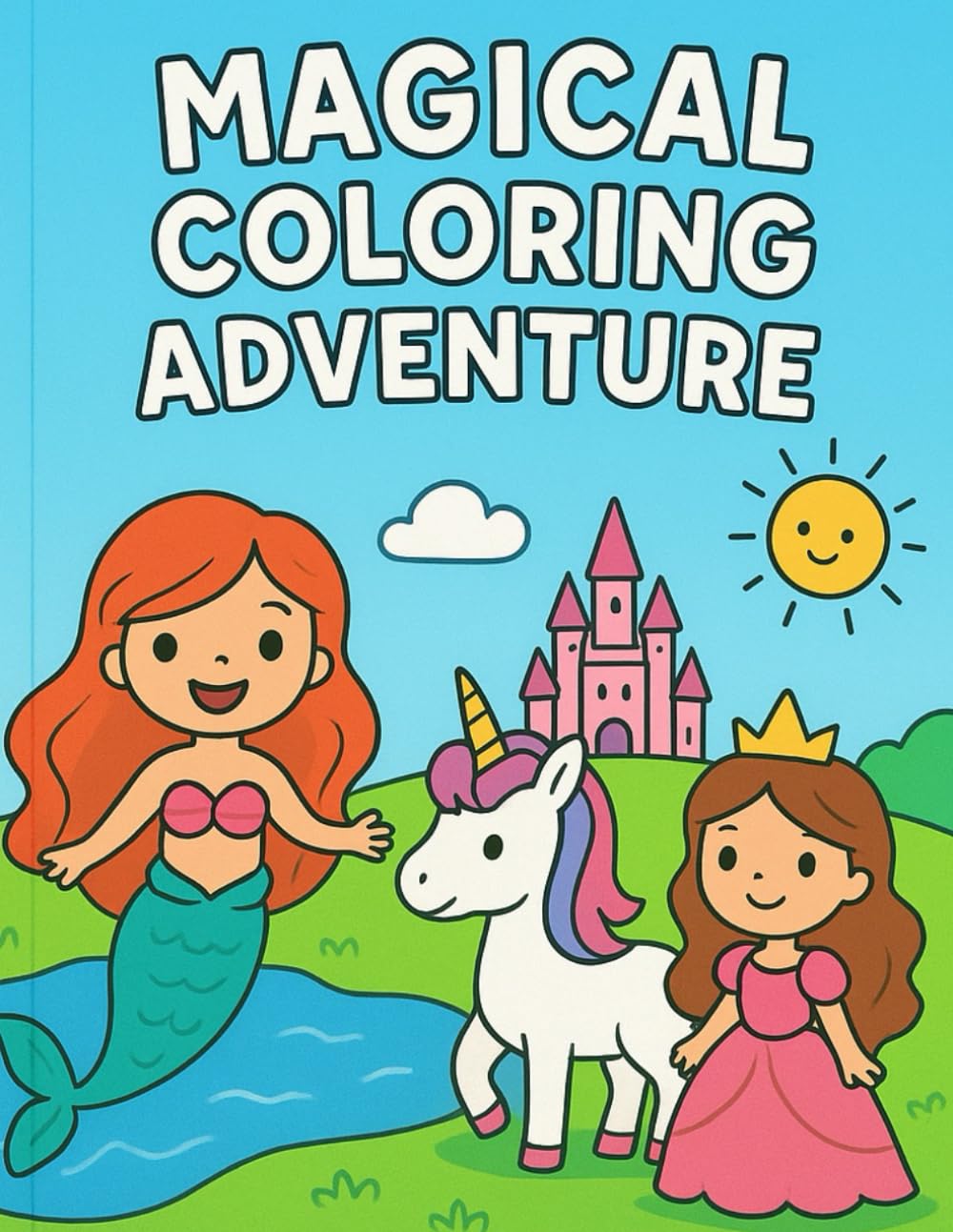 Magical Coloring Adventure: Mermaid Unicorn Princess Coloring Book - Magical Adventure in Coloring