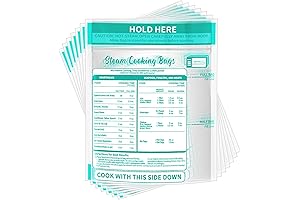 100 Pack Zipper Microwave Steam Bags Reusable Steam Cooking Bags