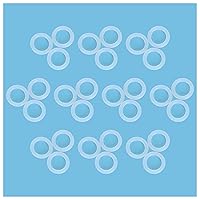 Vista 1 de 30 juntas tóricas de silicona, 0.295 in DE, 0.177 in ID 0.059 in de ancho, junta de sellado VMQ para una amplia variedad de aplicaciones de sellado