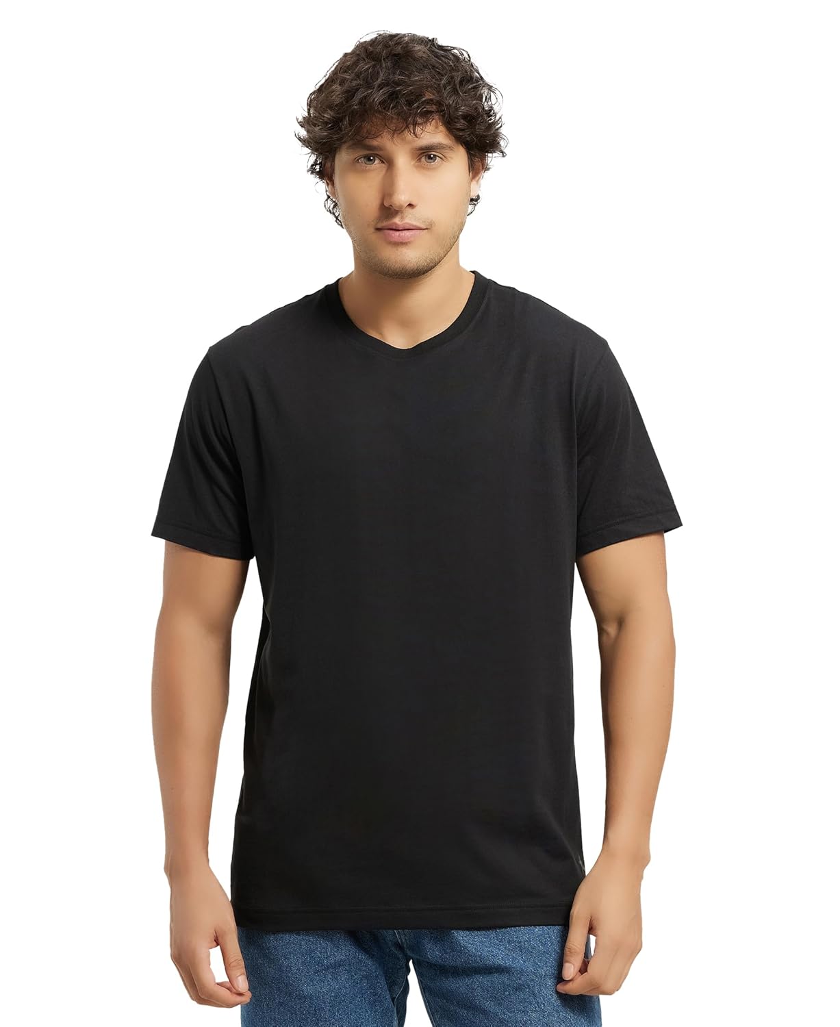 Jockey 2714 Men’s Super Combed Cotton Rich Solid Round Neck Regular Fit Half Sleeve T-Shirt