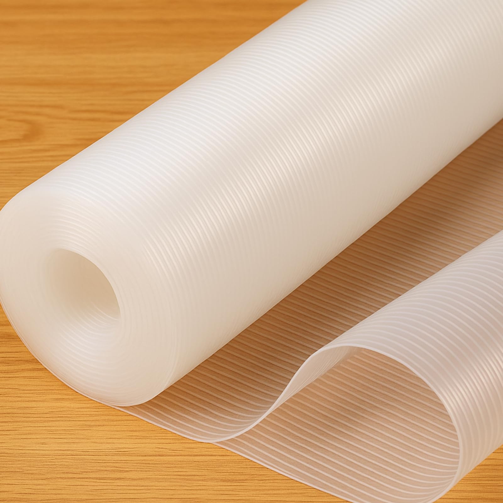 Shelf Liners Non-Slip Mats 60CMx6.1M, Clear Shelf Mats Drawer Liner Drawer Mat Non-Slip Underlays Washable EVA Waterproof & Oil-Proof Cupboard Cabinet Shelf Protector (Transparent,60CMx610CM)