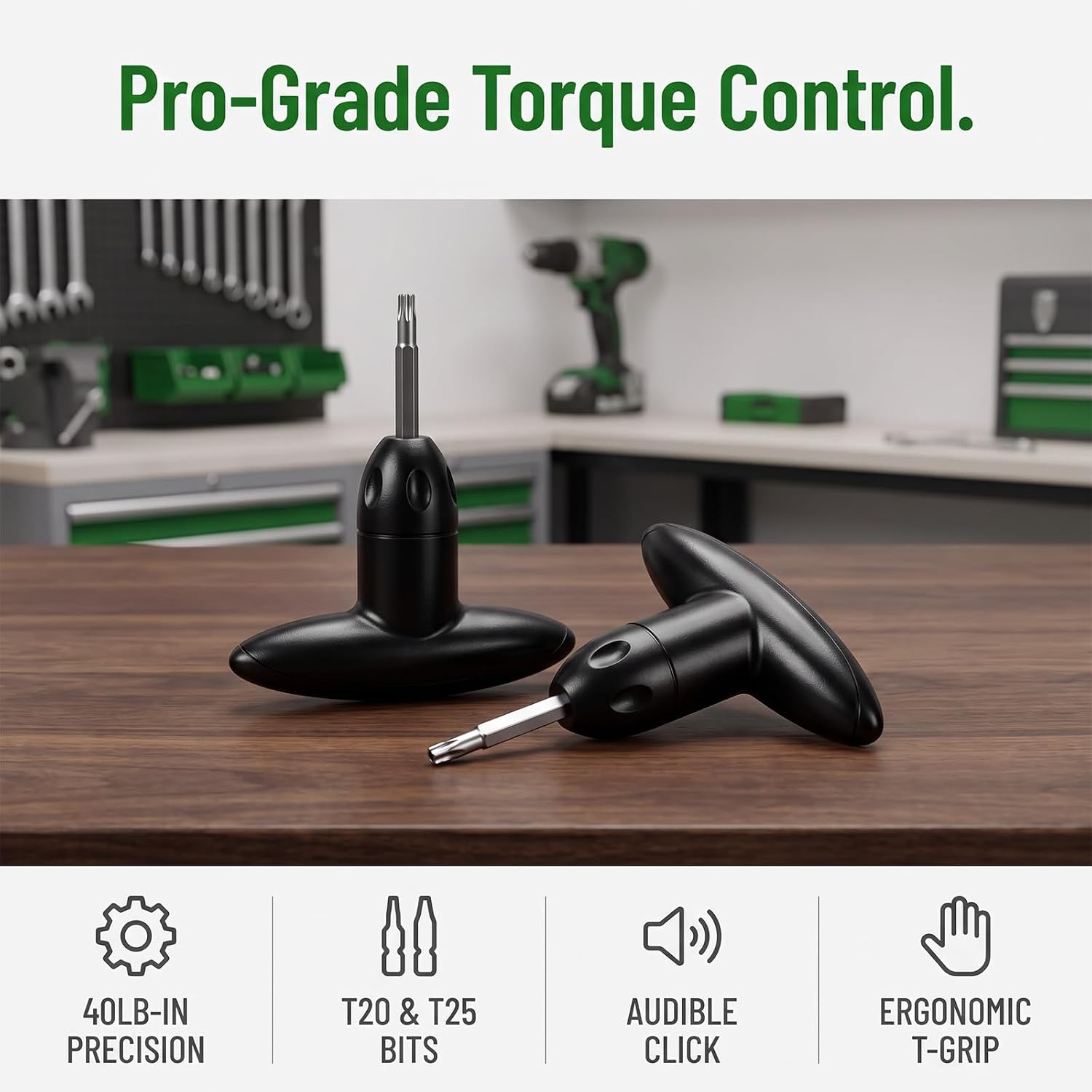 Golf Torque Wrench Set T20 and T25, 40LB Club Head Adjustment Tool (2 Pack)