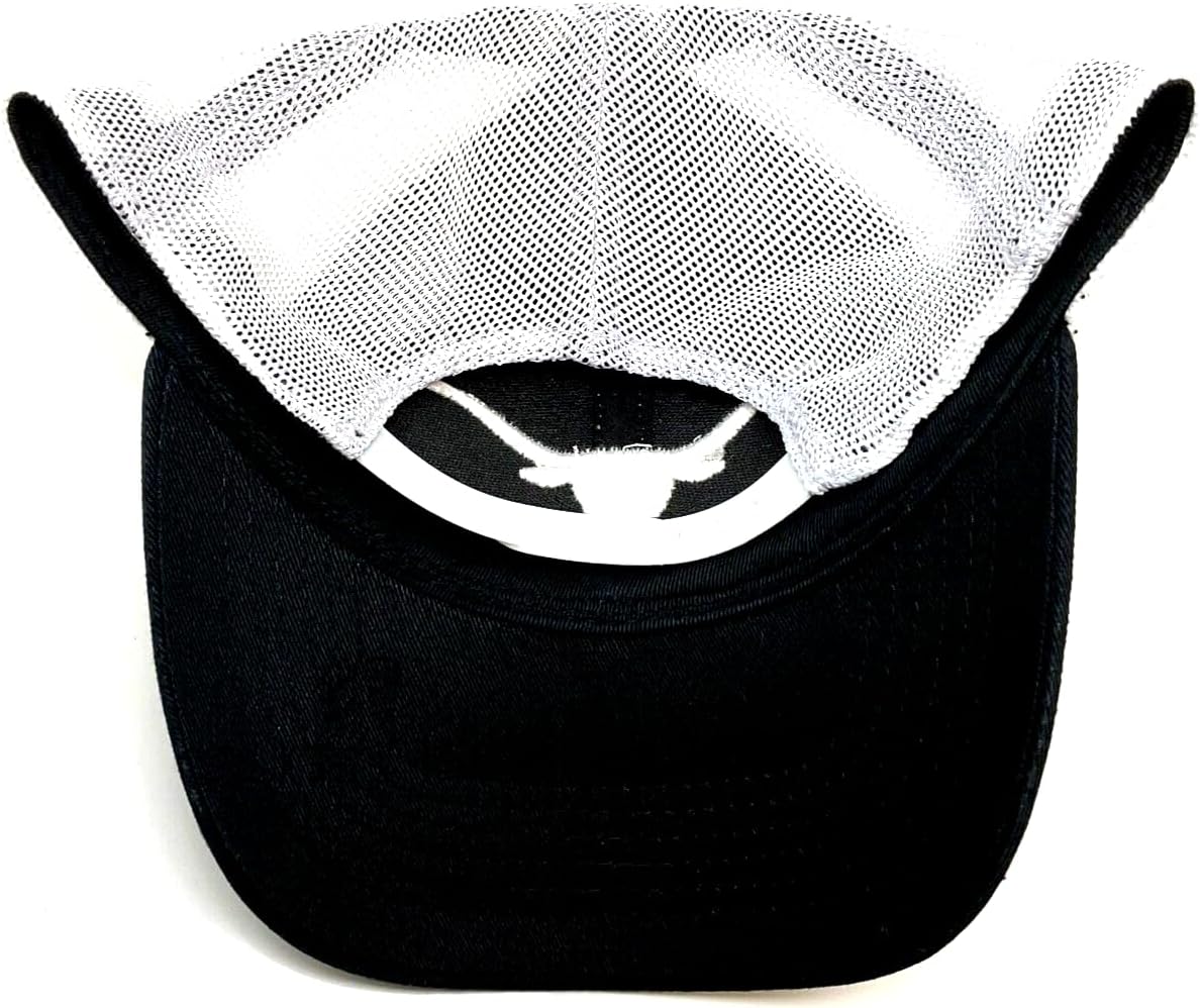 Eliminator Texas University Mascot Logo Curved Bill Mesh Trucker Snapback Hat - Image 4