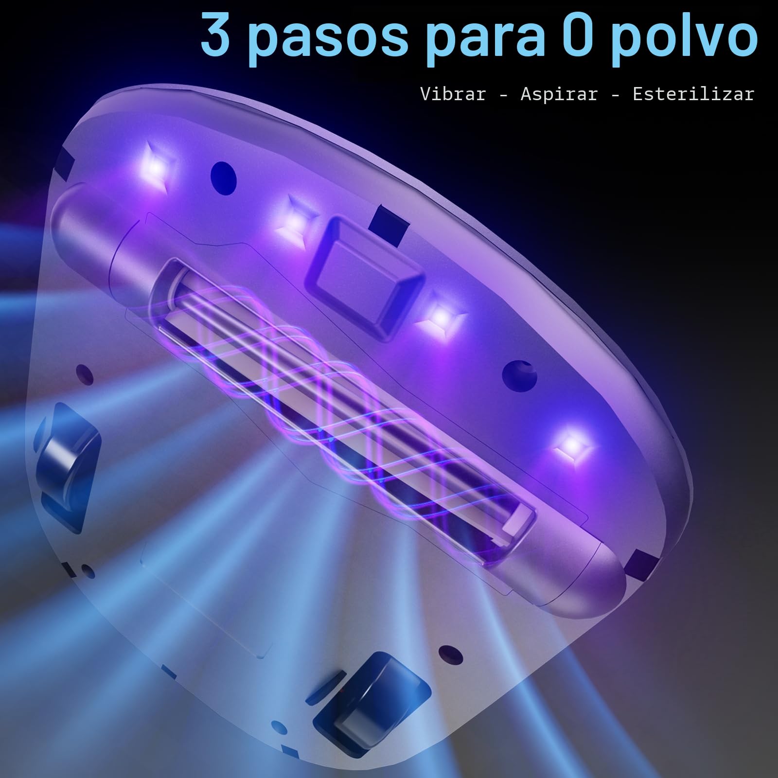 CREATULIZE Robot X1, Aspirador de Acaros, Navegación Inteligente, Limpieza Automática de Cama, Manos Libres, Detección de Bordes, Cuatro Modos de Limpieza, 55dB Silencioso, Succión de 14AW