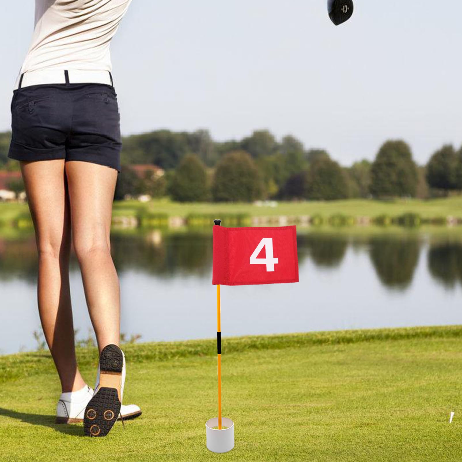 SUPVOX Golfing Training Numbered Golfing Flag Portable Training Flag Course Supply