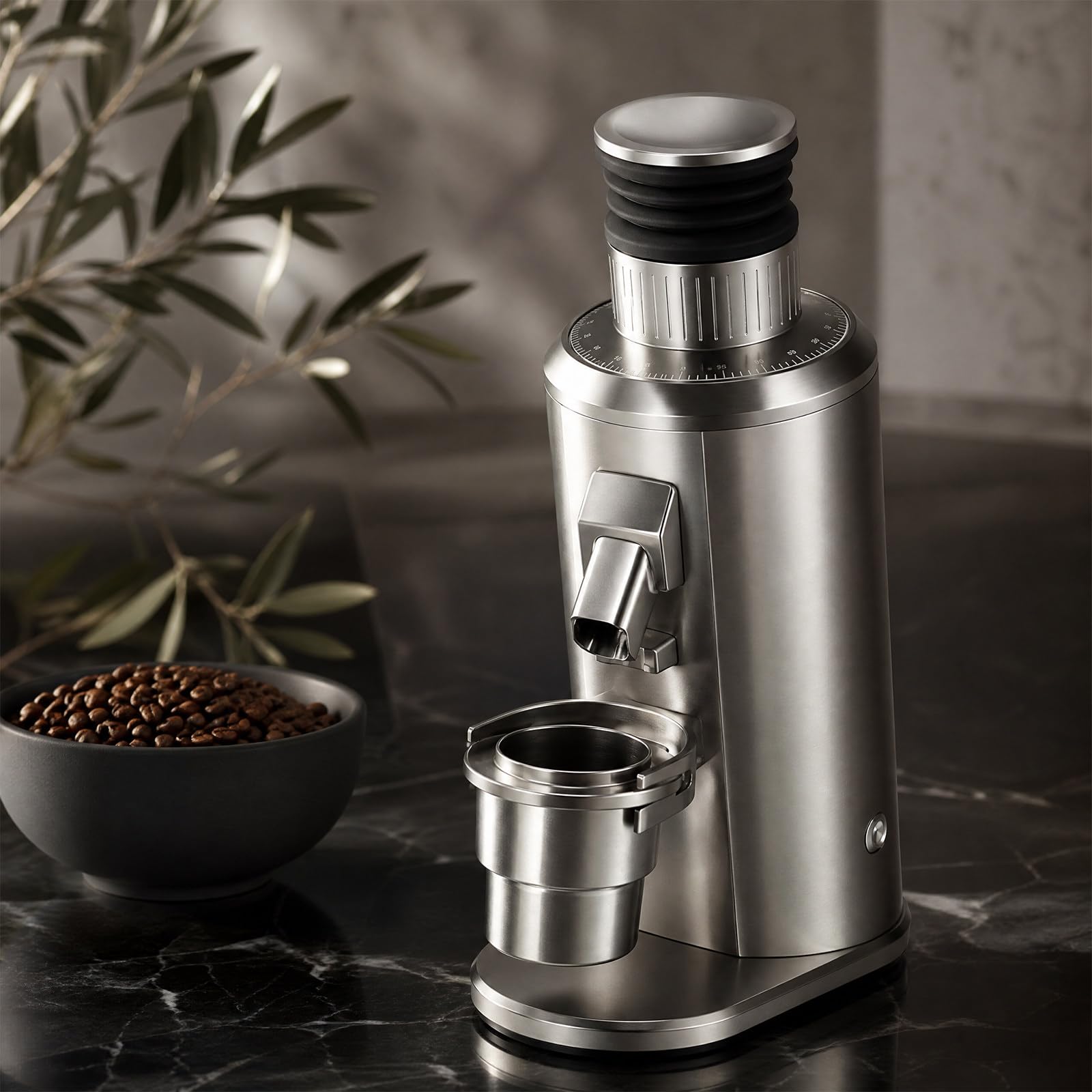 Molinillo de café de Burr eléctrico, monodosis, para espresso Silver