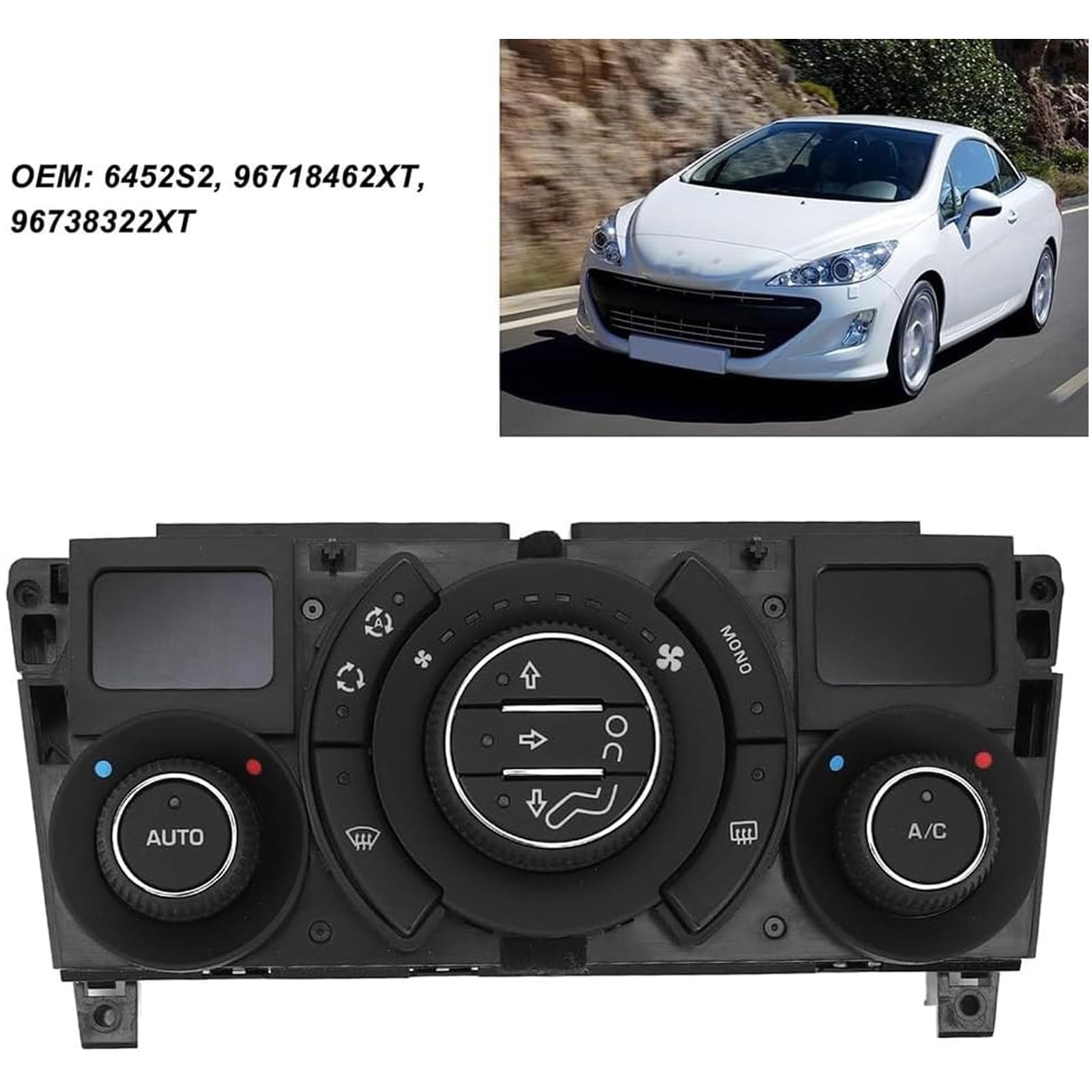 Modulo temperatura interruttori controllo condizionata sensibilità efficienza energetica per unità controllo HVAC per veicoli 408 308CC RCZ 3008