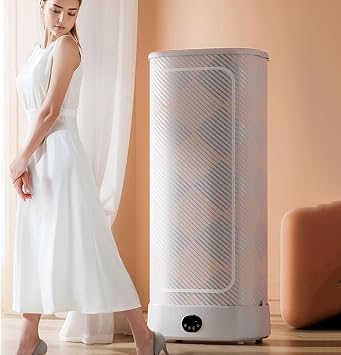 Portable Clothes Dryer, Vertical Foldable Dryer with Timer Function, Compact Electric Dryer for Apartments for Clothes & Fabric & Shoe with Remote Control
