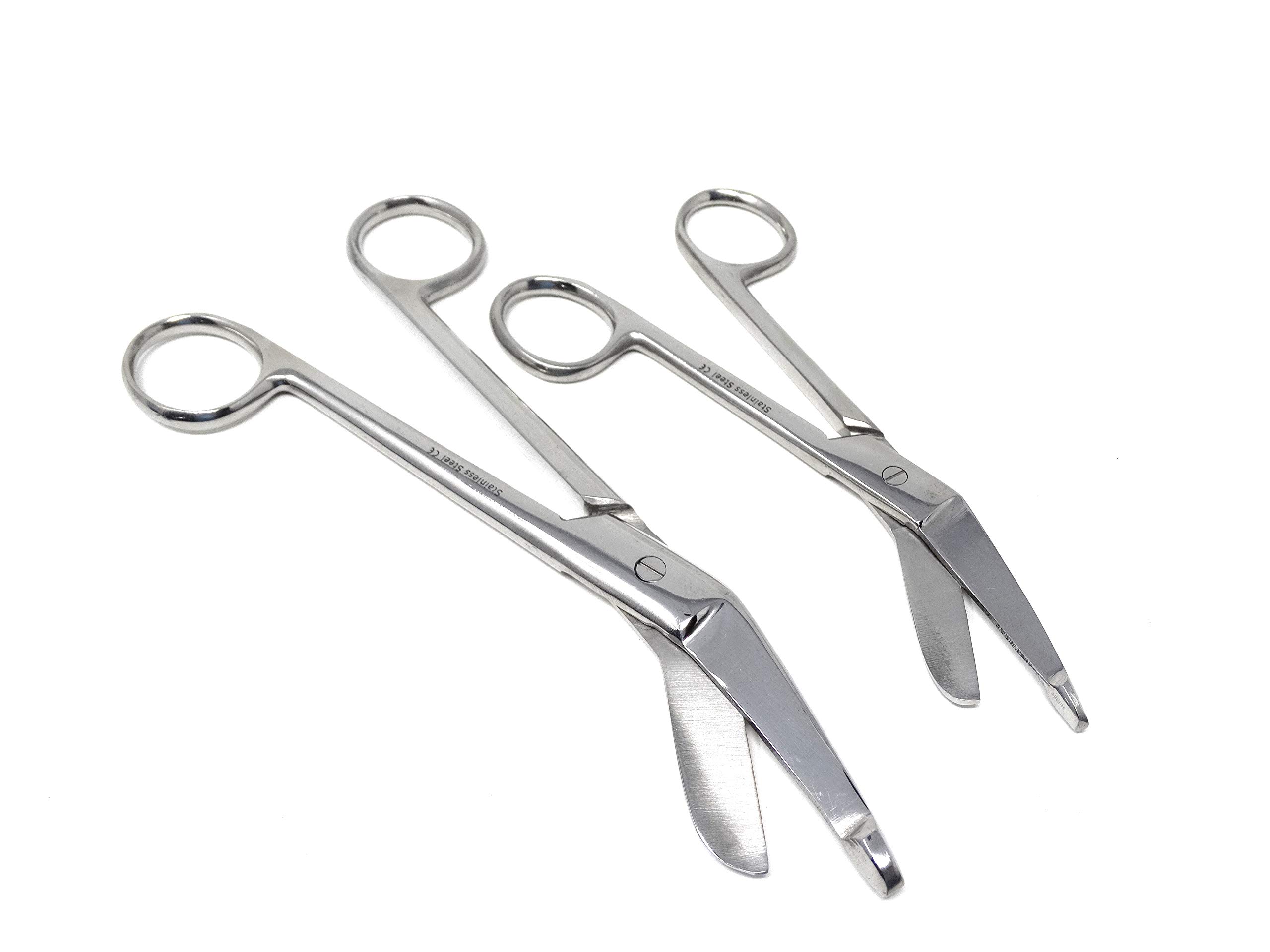 Juego de 2 tijeras de vendaje para enfermeras médicas (A2ZSCILAB) (cromadas de 5.5 pulgadas + 7.25 pulgadas)