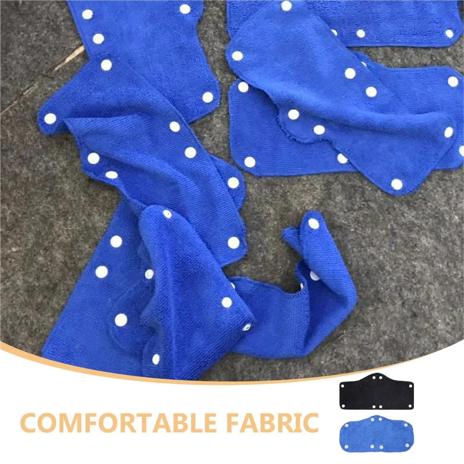 Fodera della Fascia antisudore for elmetto in Cotone | Nero/blu, 18 pezzi. Costruzione: fodera assorbente del sudore, ignifuga, ventilata for elmetto protettivo