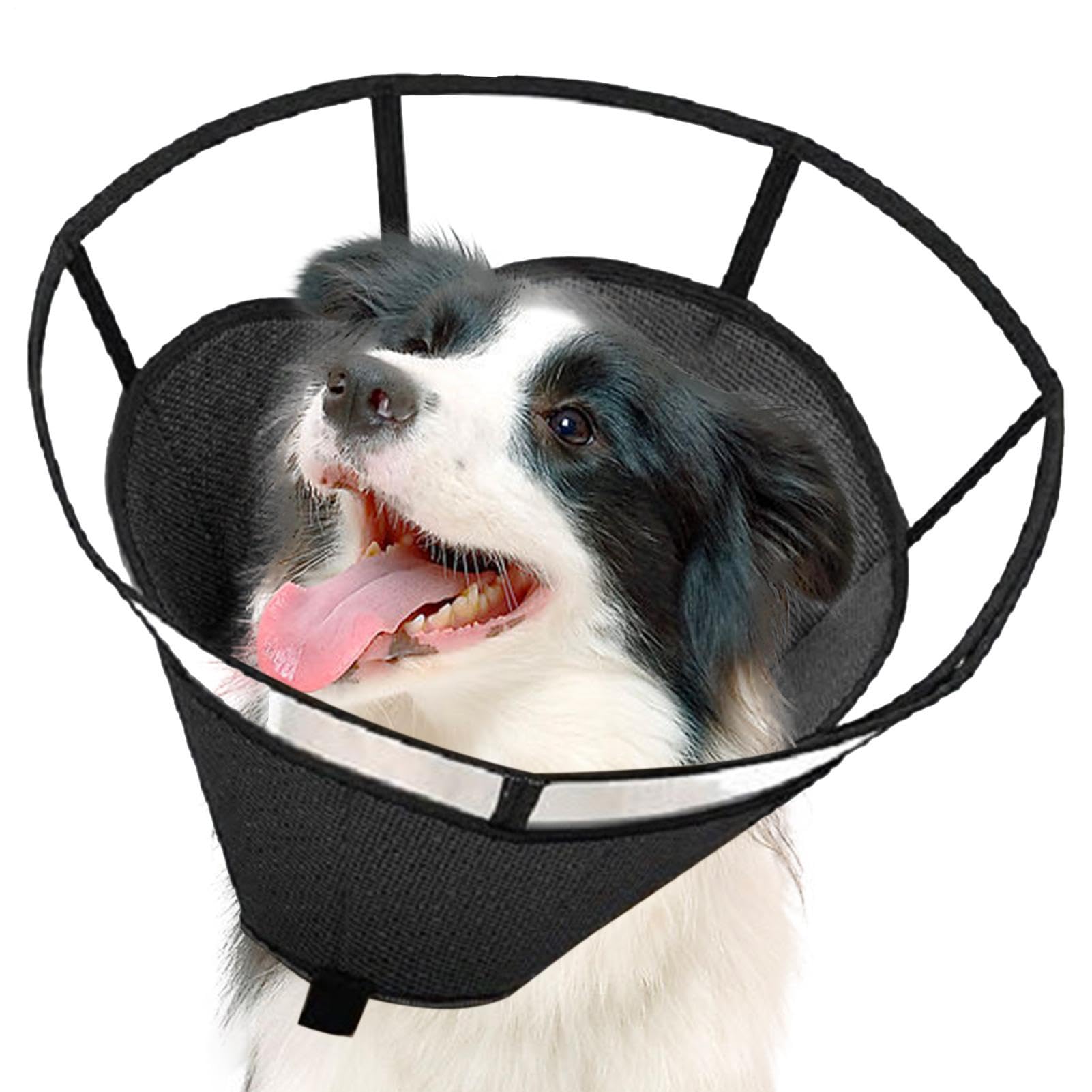 Cono per cani | Protezione regolabile anti-leccare | Cono traspirante per animali domestici | per la cura del gatto, protezione delle ferite e del collo