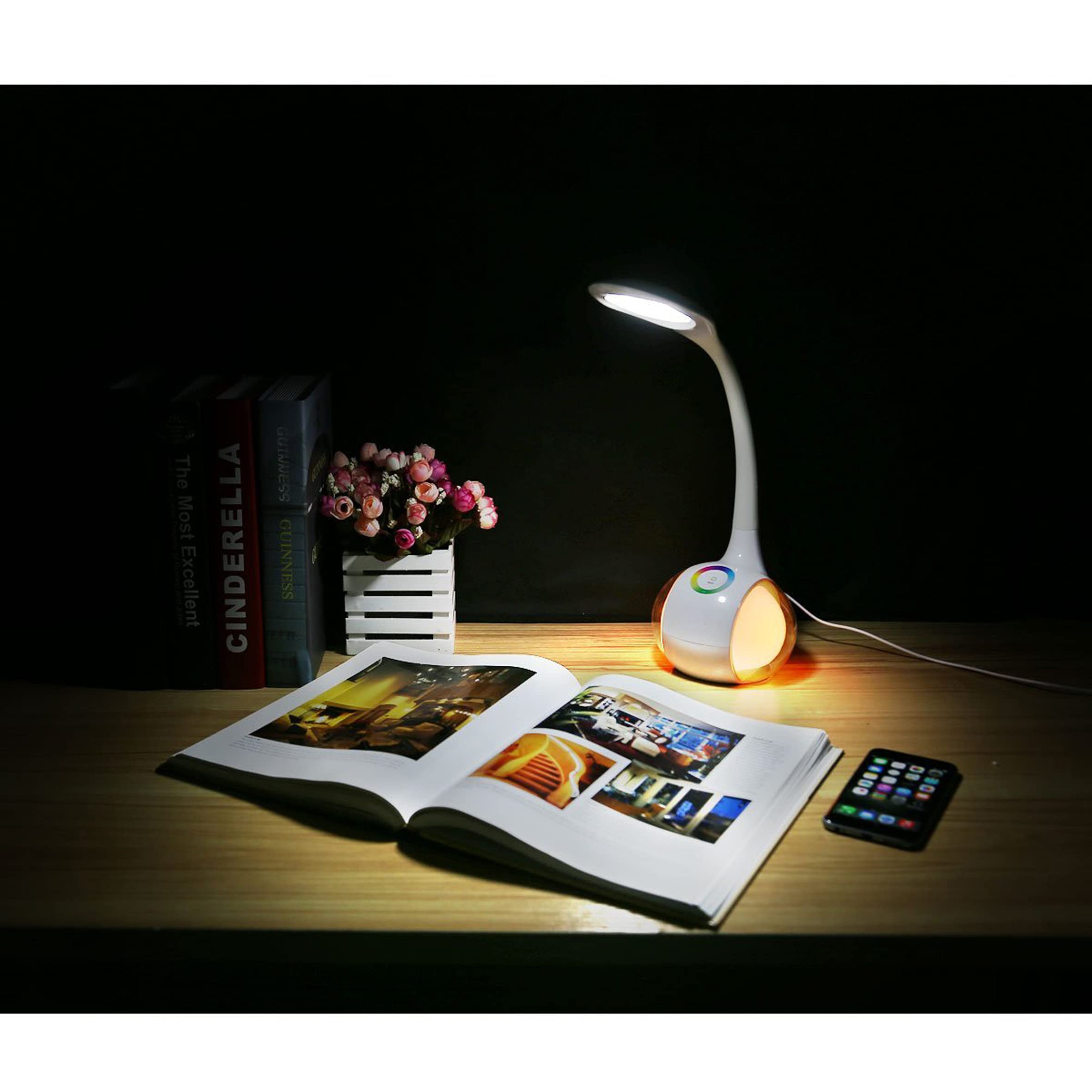 Led Schreibtischlampe Mit Nachtlichtfunktion Platinet Pdl20 7W 260 Lm 6000 K Kühles Licht - Weiß