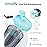 PULIV Large Supplement Organizer Bottle, Holds Plenty of 6 Various Vitamins in 1 Pill Dispenser with Anti-Mixing & Wide Openings Design, Easy to Retrieve Meds, Includes 20 Pcs Stick-on Labels Cyan