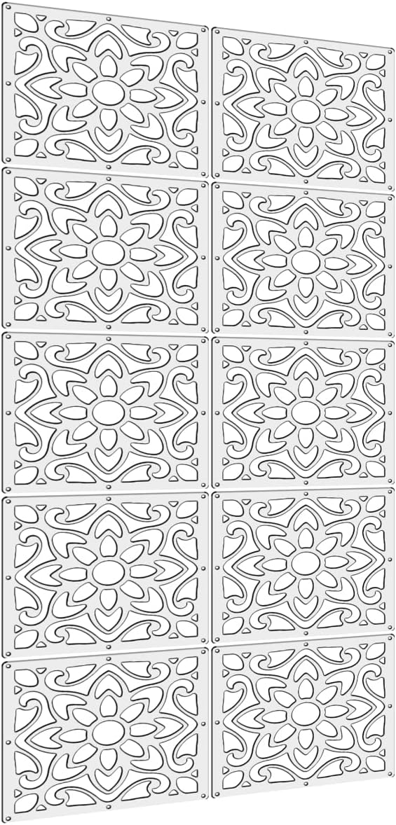 Lchen Hanging Room Divider,Large WoodPlastic 0.2IN Thick Screen Panel