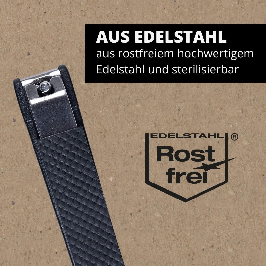 Nail Clipper PARSA Men Foot Nail Clipper Nail Clippers for Toenails and Toenails, Black - Image 3