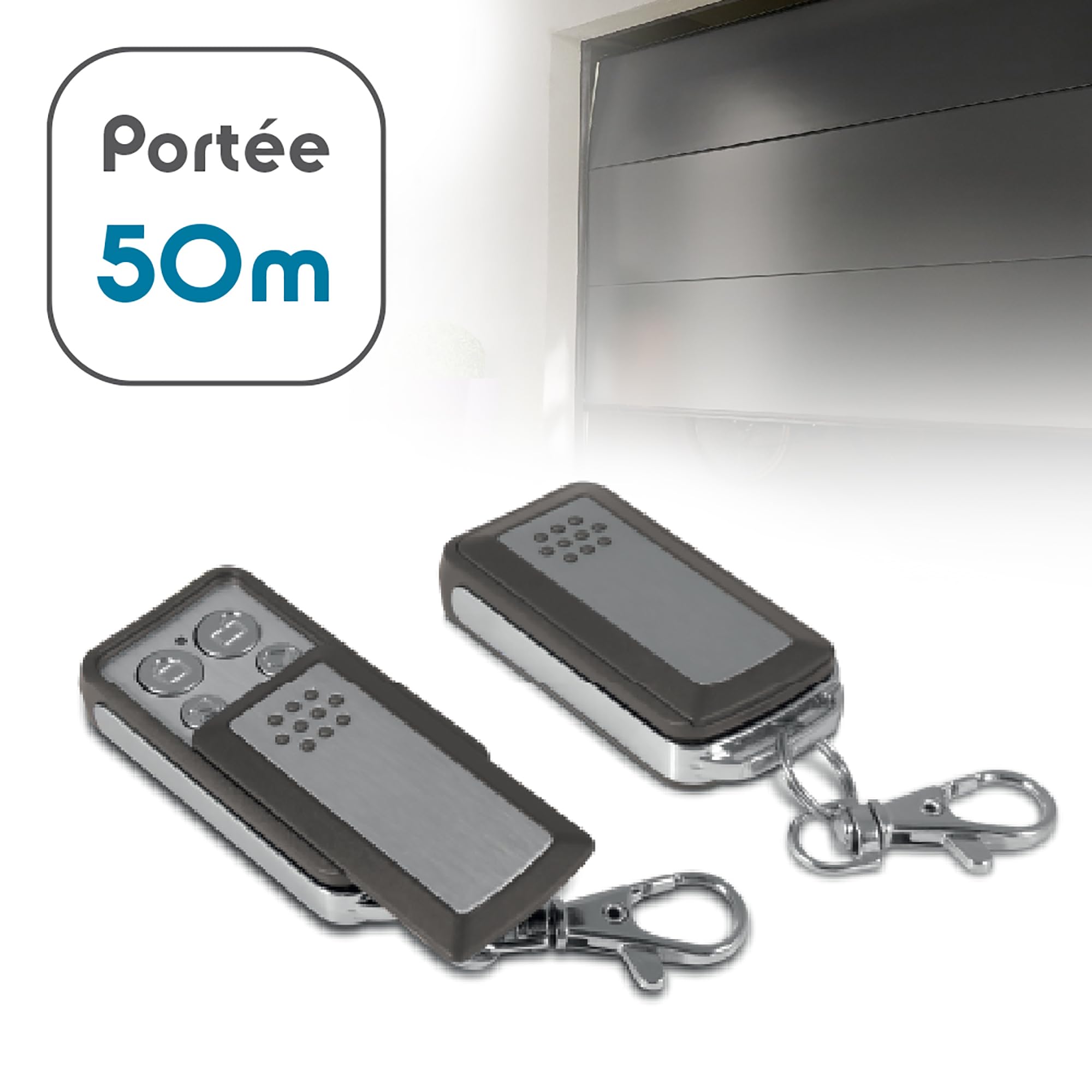 Avidsen Motorisation Porte de Garage Strömma 600 avec Rail en U et Chaîne, Moteur Porte de Garage 75kg Connectable Smartphone pour Porte Sectionnelle (2,10m) et Basculante (2,20m）