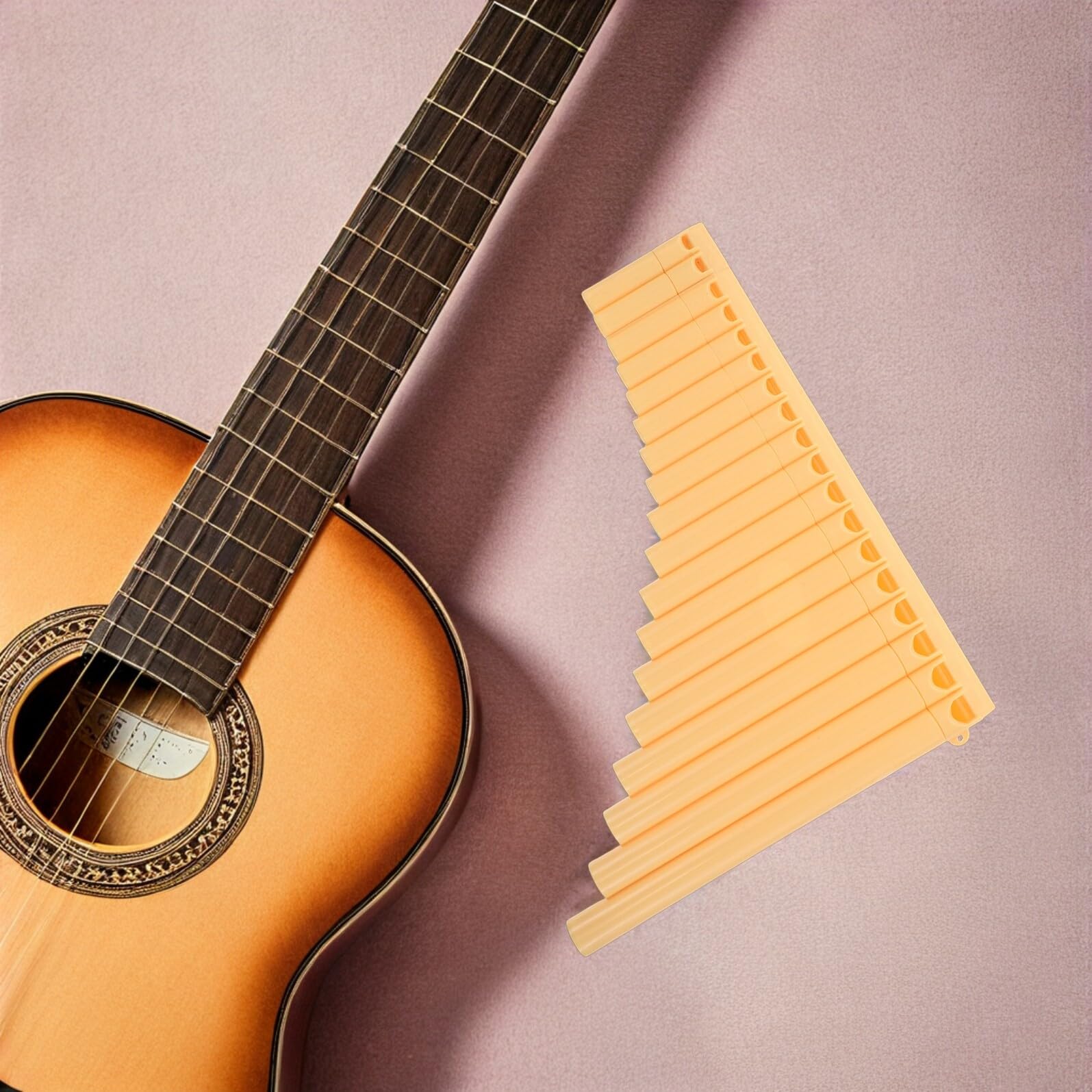 Flauto a Tubi Giallo per Principianti e Studenti Strumento Fiato Portatile Suono Fluido e Intonazione Precisa per Lezioni di Musica e Pratica