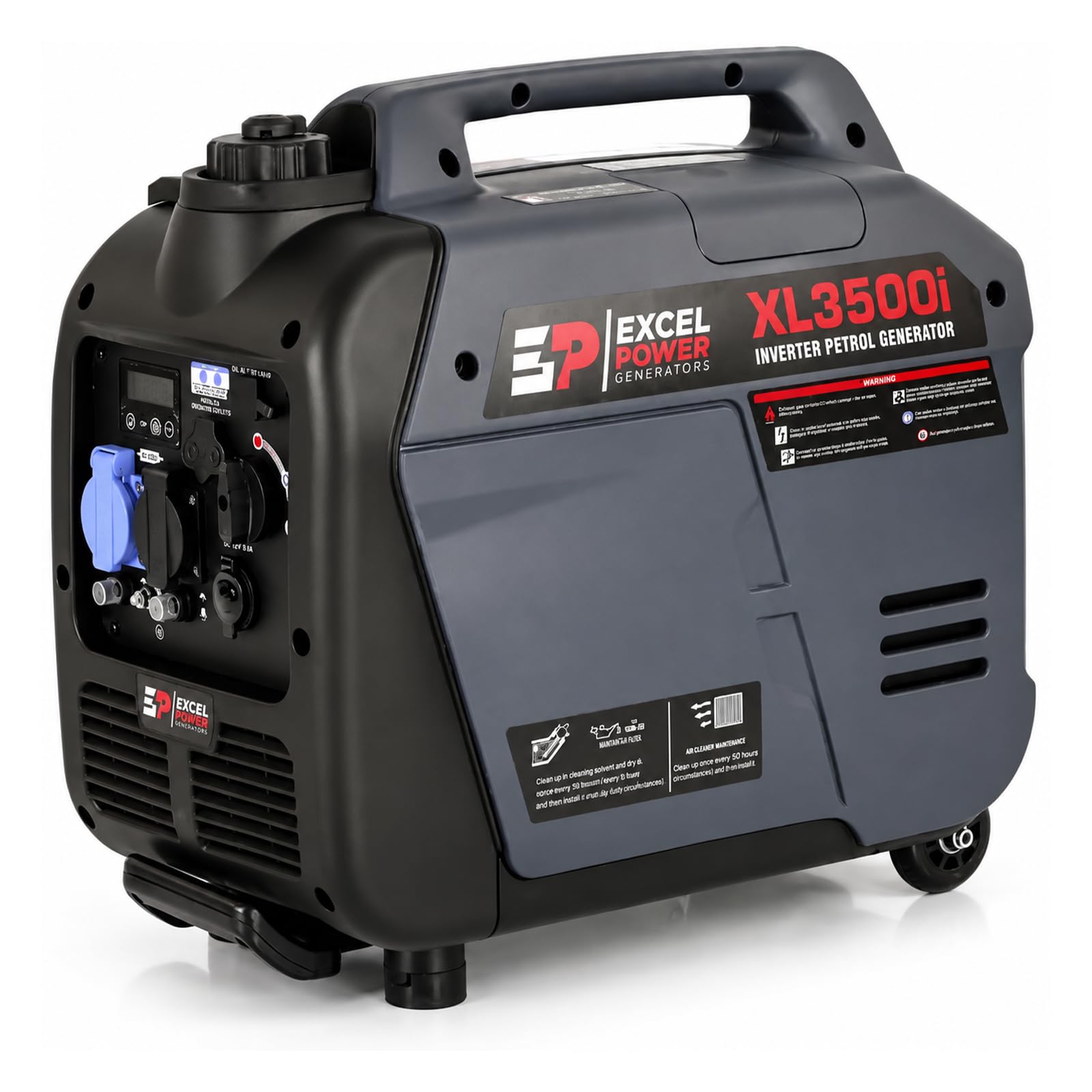 Excel Power XL3500i Inverter Generator | Pure Sine Wave Petrol Generator 3000W | Portable Generator for Camping, Caravan, Motorhome & Backup Power | 2 Year Warranty