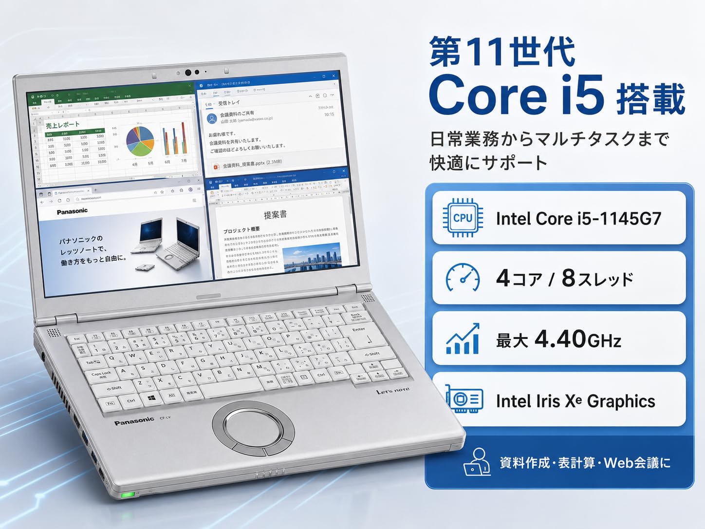 Amazon.co.jp: 【整備済み品】Panasonic Let's note CF-LV1 14インチ