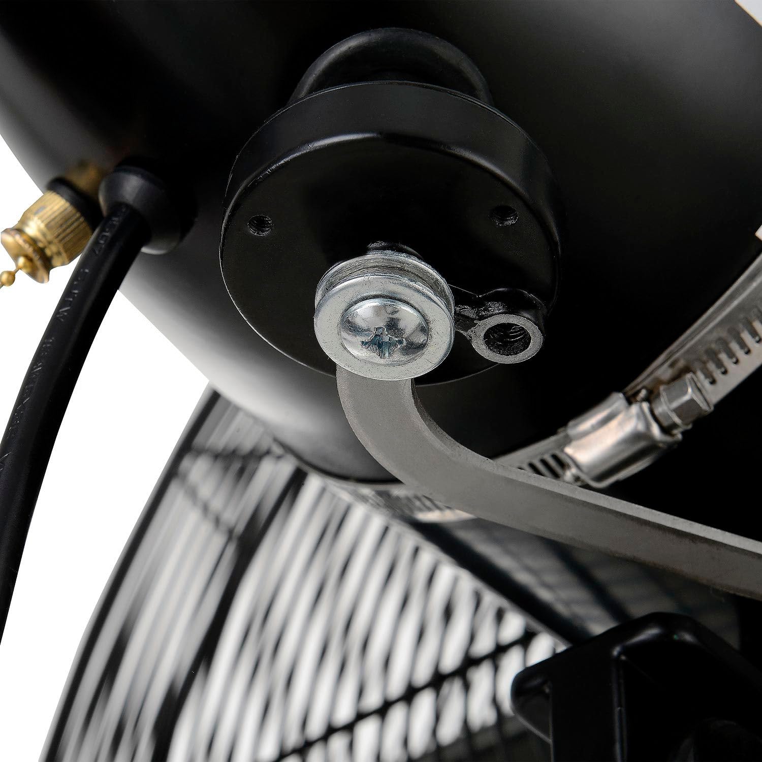 Global Industrial 30" Outdoor-Rated Oscillating Wall-Mount Fan, 2 Speed, 8,400 CFM, 3/10 HP, Black Powder Coat Finish, For Commercial & Industrial Use