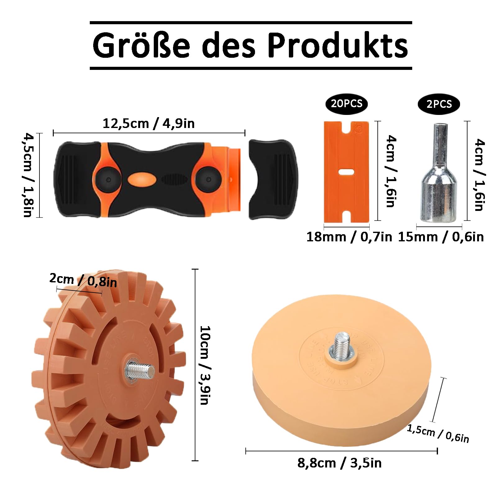 5x Gombra Pellicola 88mm Rimuovi Adesivi Strisce Ornamentali Disco - Foto 9