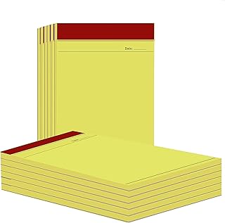 Unruled Writing Notepad, A4 Size, 8.5x11 Inch, Large Size, Blank Plain, 70 Gsm Yellow Paper, 50 Sheets per Writing Pad, Pack of 3