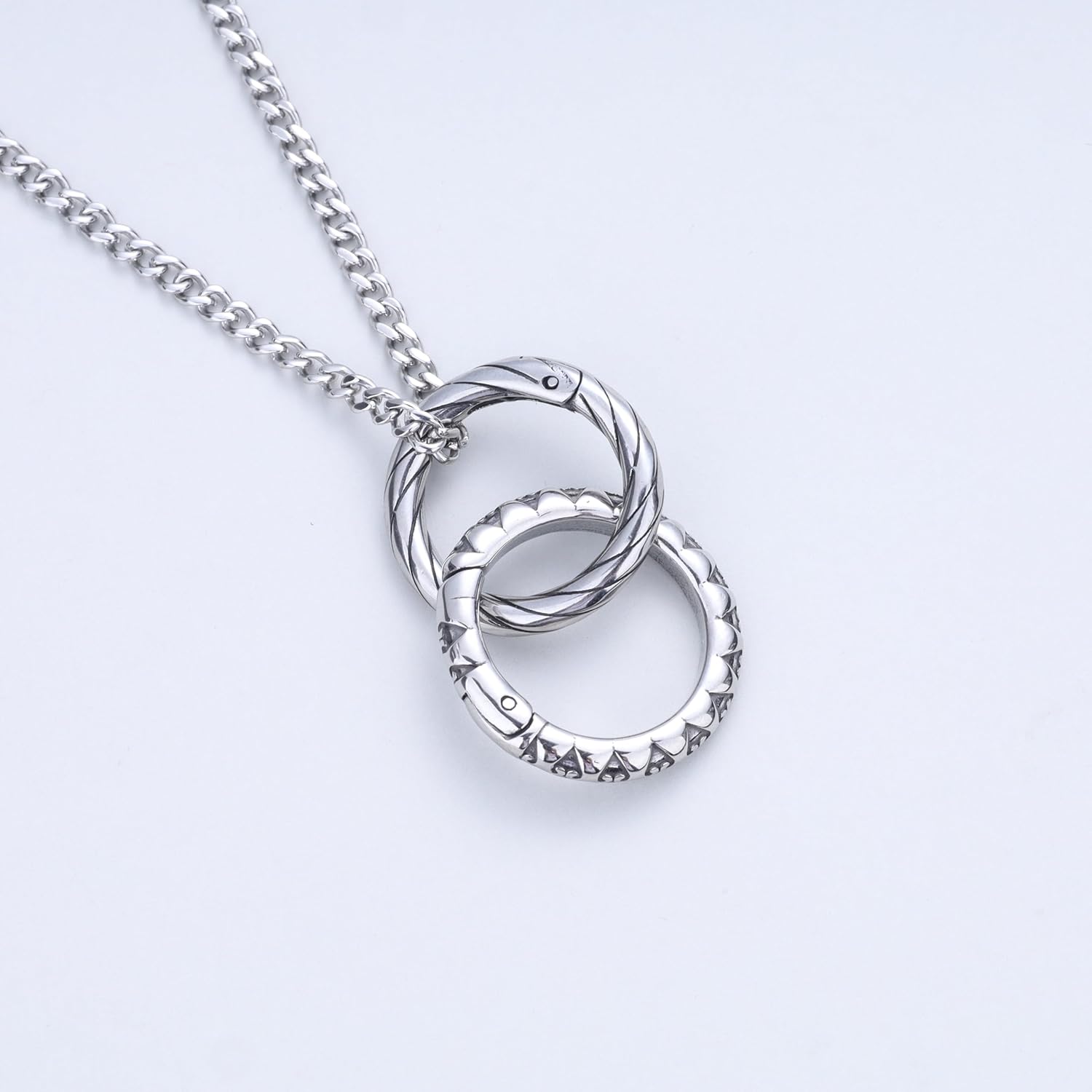 GAVU Stainless Steel Ring Holder Necklace, Wedding Ring Keeper Necklace for Women Men